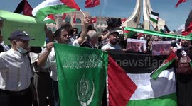 Tunisians rally in support of Palestinians in Jerusalem and Gaza