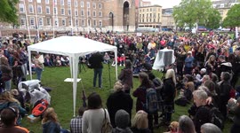 Hundreds attend an anti-lockdown demonstration in Bristol as Indian variant of virus threatens easing of restrictions in the UK