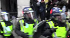 Violence erupts at Free Palestine protest outside Israeli Embassy