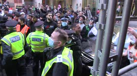 Chaos at Palestine protest in London as police injured and protester arrested