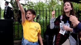 Palestinian community  protest the latest west bank invasion