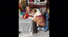 When your Bulldog is your best friend.