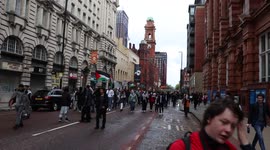 Manchester Free Palestine March/ Protest. Chants Whilst going down Oxford Road