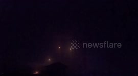Palestinian Parties Launch Rockets Toward Israel as a Result of Israeli Randomly Airstrikes on Gaza Strip .