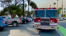 Part 3 - Santa Monica Fire Department arrives to assist with 2 cars crushed by a giant tree branch in Los Angeles. The range rover and Mercedes-Benz we’re parked adjacent to Palisades Park in Santa Monica California. There were no Highwinds, and no one wa