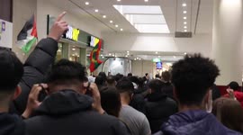 Free Palestine Protest March Through Arndale Shopping Centre, In Manchester