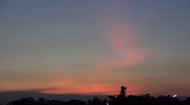 Planet Venus in a beautiful evening sky over Thailand just after sunset.