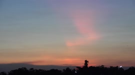 A view of planet Venus in an evening sky over Thailand, just after sunset.