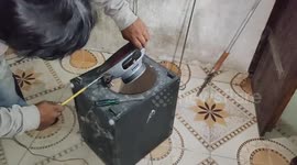Indian family panicked as they find snake hiding inside speaker