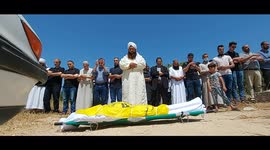 Funeral in Gaza for Palestinian victim of Israeli air strike