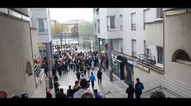 Banned pro-Palestinian demonstration in Paris, France