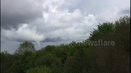 Mini tornado/funnel cloud in Somerset