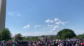Thousands march in solidarity with Palestine in US capital