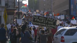 Hundreds attend Free Palestine rally in Kansas City Missouri, USA