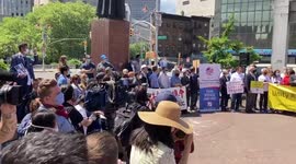 US: Peaceful Protest In Chinatown, NYC For Stop Asian Hate