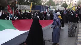 Pro-Palestinian protest held in Karachi, Pakistan