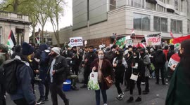 Free Palestine Protest In High Street Kensington