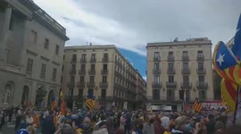 Spain: Hundreds Of ANC Supporters Protest At Plaza Sant Jaume In Barcelona