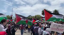 US: Thousands Of People Gather At Pro-Palestinian Demonstration In Los Angeles