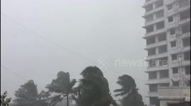 Cyclone Tauktae with strong winds strike Mumbai, India