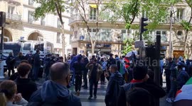 French police shut down Free Palestine protest in
