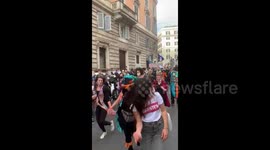 Free Palestine demonstrations at Rome, Italy