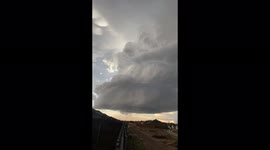 Tornado warning issued as swirling supercell passes over Texas city