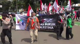 Workers in Indonesia hold solidarity march with people of Palestine