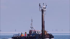 Maintenance to Sheerness tide gauge in Kent, UK