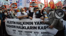 Pro-Palestinian protest against Israel in Ankara, Turkey