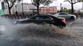 Big Car Splash In London