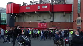 Manchester United Fans Exit Old Trafford After Fullham Game