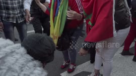 Pro-Palestine protest takes place outside Consulate of Israel in Barcelona