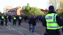 Manchester United Fans Leave Old Trafford After First Game With 10,000 Fans Back In The Stadium