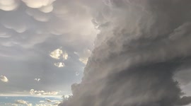 Huge rotating supercell storm looms over Texas