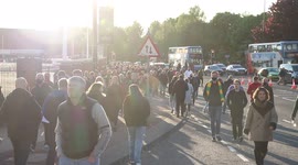 Manchester United Fans Leaving Old Traffor After Restrictions Are Lifted