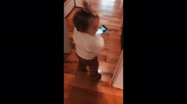 Looking At A Phone When She Walked Into A Door! Cute Fail