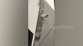 Debris falls from skyscraper as Cyclone Tauktae hits Pakistan