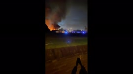 Large fire breaks out at furniture factor in Bradford in UK