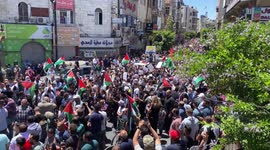 Pro-Palestine protests in Ramallah West Bank