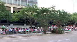 US: Hundreds Of Pro-Palestinian Protesters Rally Outside Israeli Consulate In Houston 2