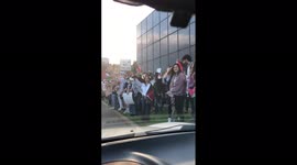 US: Hundreds Of Pro-Palestinian Protesters Rally Outside Israeli Consulate In Houston
