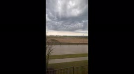 US: Time-Lapse Of Fast Moving Cloud Through The Sky Of Dallas, TX