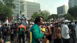 Youth Alliance protest for Palestine in Jakarta, Indonesia