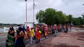 Locals carry out religious procession to ward off Covid-19 in central India