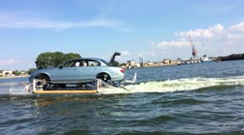 Russian man transforms Jaguar into amphibious vehicle