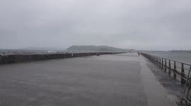 Storms Battering Plymouth Mountbatten pier again has the storms hit Devon and cornwall