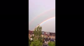 UK: Double Rainbow Over The Sky Of Richmond-Upon-Thames, London