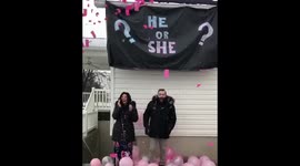 'I think we're having a boy!' Exciting gender reveal shocks new mommy and daddy to be