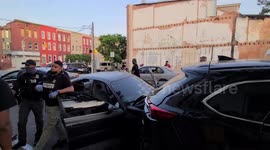 Aftermath of Police Chase in Baltimore maryland